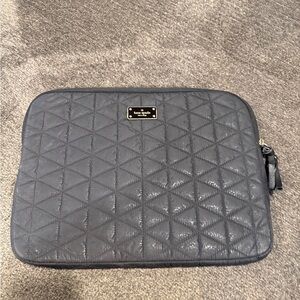 Kate Spade Black Quilted Laptop Sleeve